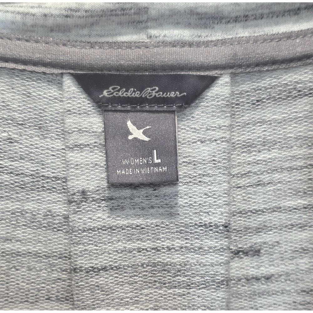 Eddie Bauer Tunic Top Pullover Cowl Neck Large Cream Heather - Picture 4 of 10